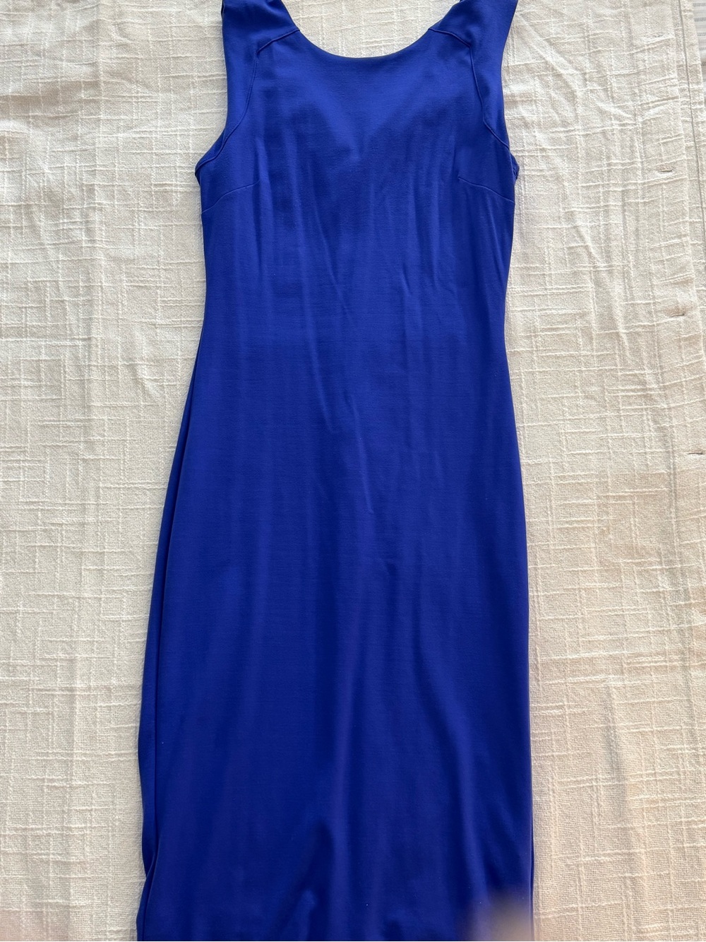 bebe Cobalt Blue Sleeveless Midi Dress